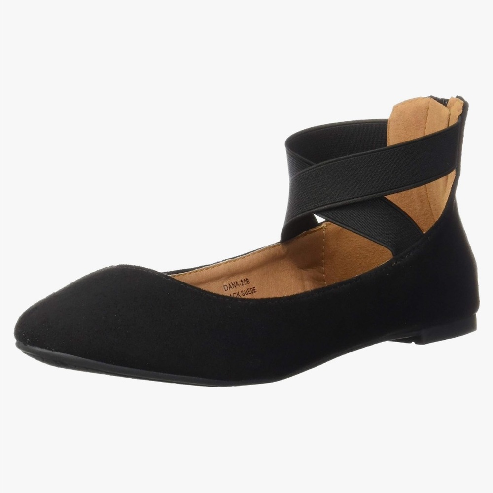 Anna woman’s Dana closed toed ankle strap slide flats